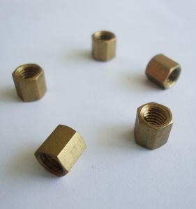 China Brass insert long hex coupling nut on sale