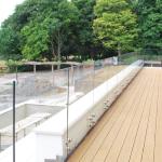 Standoff Glass Building Deck Railing , Stainless Steel Guardrail Systems 900