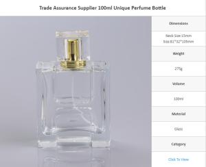 Quality 100ml Unique Perfume Bottle wholesale