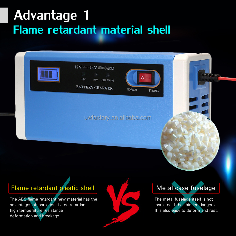 Fast Charger Lead Acid Batteries 12V 10A 24V 5A Fully Automatic Intelligent Smart Auto Motorcycle Car Battery Charger