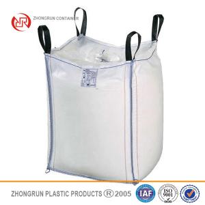 Quality FIbc bag with skirt top,flat bottom, 105x105x110cm Industrial 1000kg white big bag wholesale