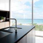 3D Stone Kitchen Cabinets With Top Hinges