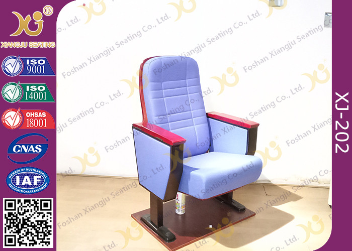 Upholstered Ergonomic High Grade Fold Up Auditorium Seating / Movie Theater Chairs
