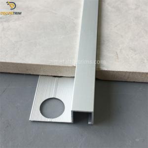 Quality 2500x11mm Metal Tile Trims , Aluminum Alloy Ceramic Tile Edge Profiles wholesale