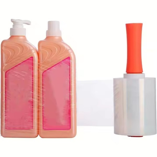 Blue Stretch And Shrink Film Width 20cm / 50cm / 100cm Designed With Plastic Handle