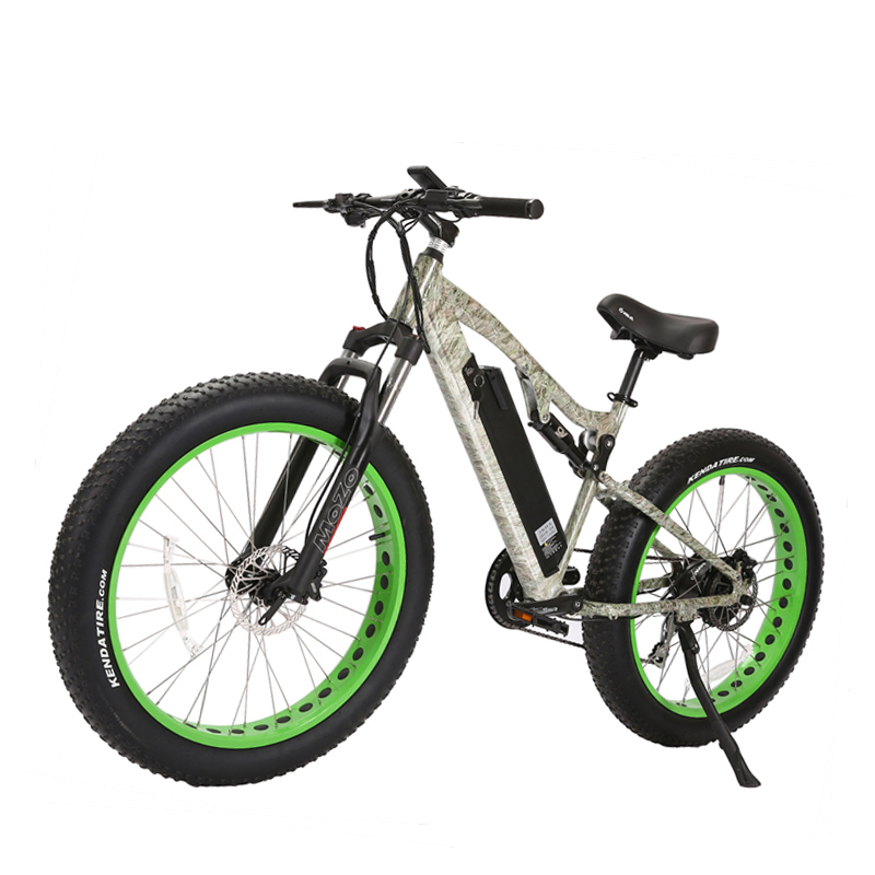 Aluminum Alloy Frame 26" Fat Tire E Bike with 750W Brushless Motor and 48V 13Ah Battery
