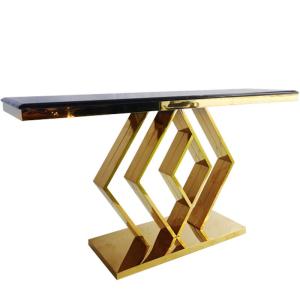 Quality Console table near the wall light luxury entryway table Hotel lobby end view table wholesale