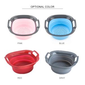 Quality Kitchenware Collapsible Silicone Folding Sink Drain Basket wholesale