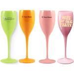 Classic 6oz Pink Plastic Champagne Glasses Veuve Clicquot Yellow Champagne