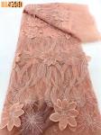 ladies dress 2023 heavy Handmade embroidery beaded bridal lace fabric white