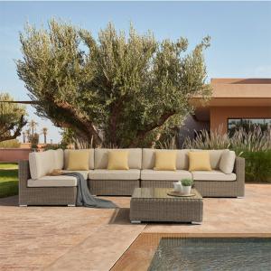 Quality Comfortable Patio Furniture Aluminum and Pe Rattan Garden Sofa Set for Waterproof Outdoor wholesale