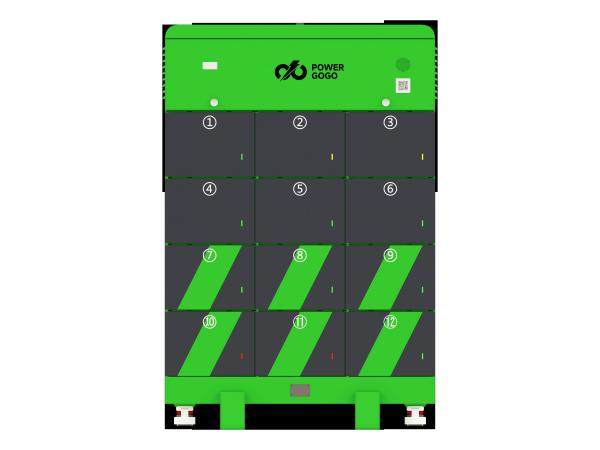 12 Slots charging Battery swapping station with IP54 for two wheels sooter
