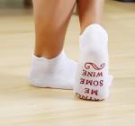 White Color Fashion Cotton Yoga Socks , Anti Slip Elastic Womens Pilates Socks