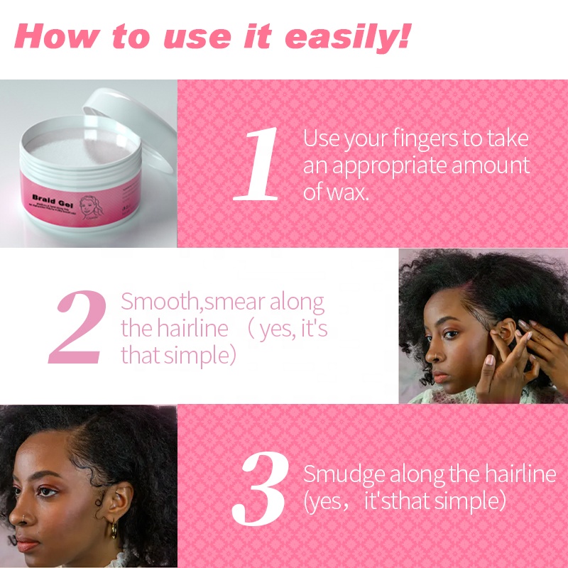 Extra Super Strong Hold Hair Gel for Braiding Vegan and Hair Dying Function