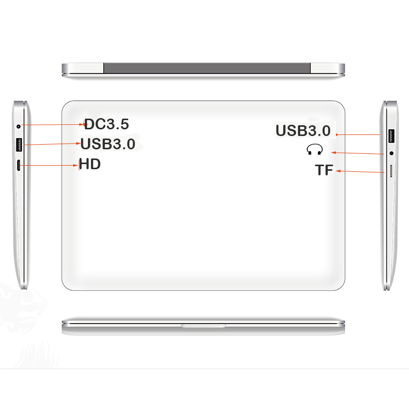 10.1 Inch Android Laptop Computer 2G 32G Ultra Thin Office Quad Core Processor Laptop