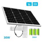 Outdoor CCTV Solar Powered Panel 40W 60W 20AH 30AH IP66 Waterpoof 12V DC