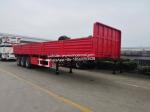 3 Axles Red Pallet Transport Sidewall Semi Trailer Dropside Trailer Carry