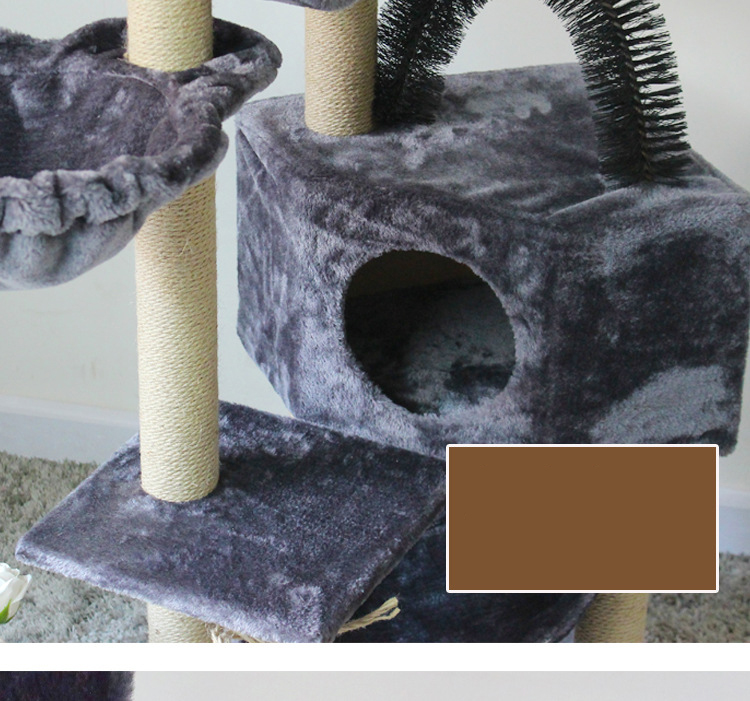 Wooden Large Scratcher Houses Tower Cats Tree Made of Sisal Fabric and Wood Board for Custom Sizes
