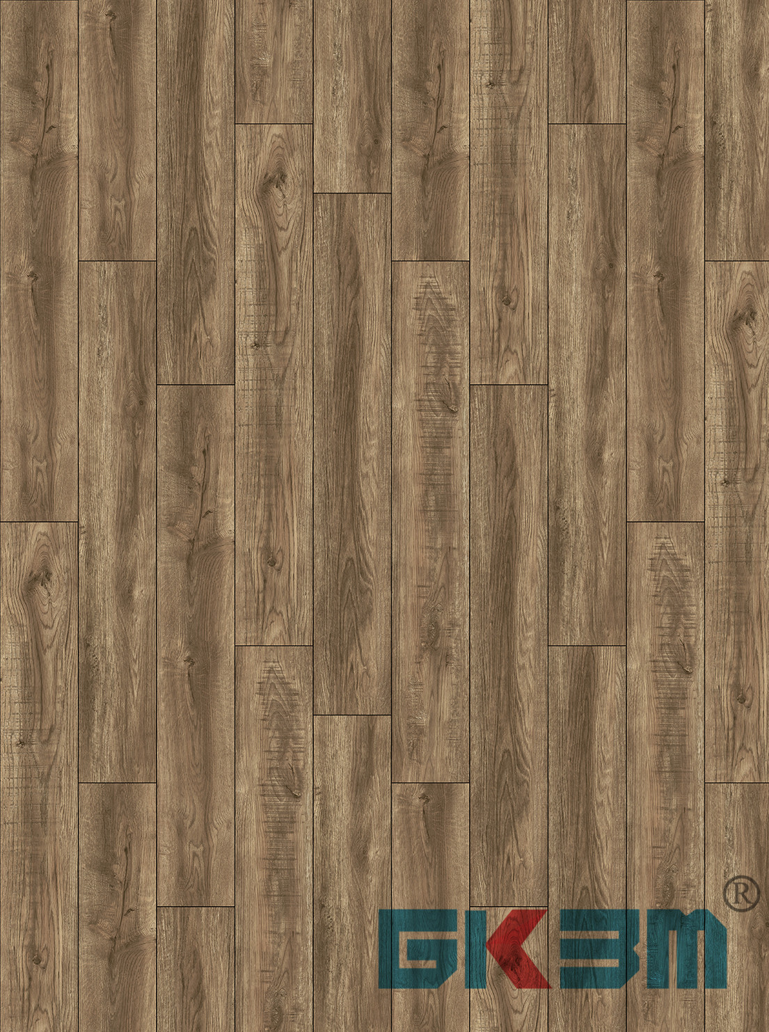 Waterproof Click Luxury SPC Flooring Plank Knife Grain Oak Dark Brown LS-W8002