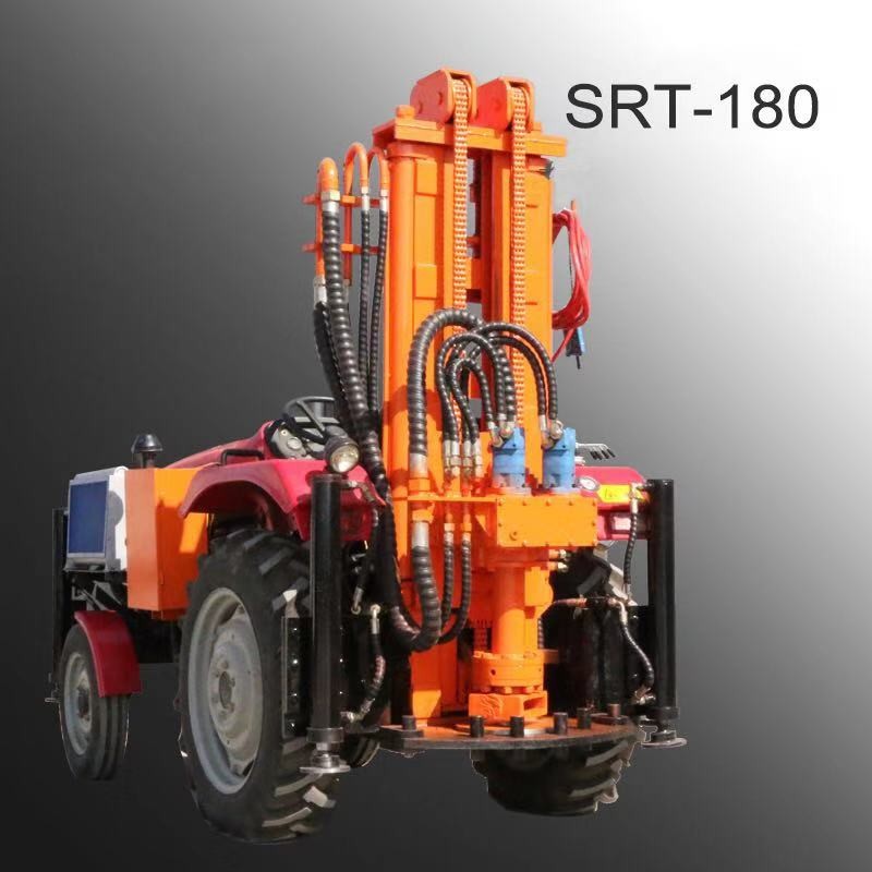 100m 120m 150m wheel tracto WATER WELL DRILLING RIG shallow water well drilling equipment trailer mounted drilling