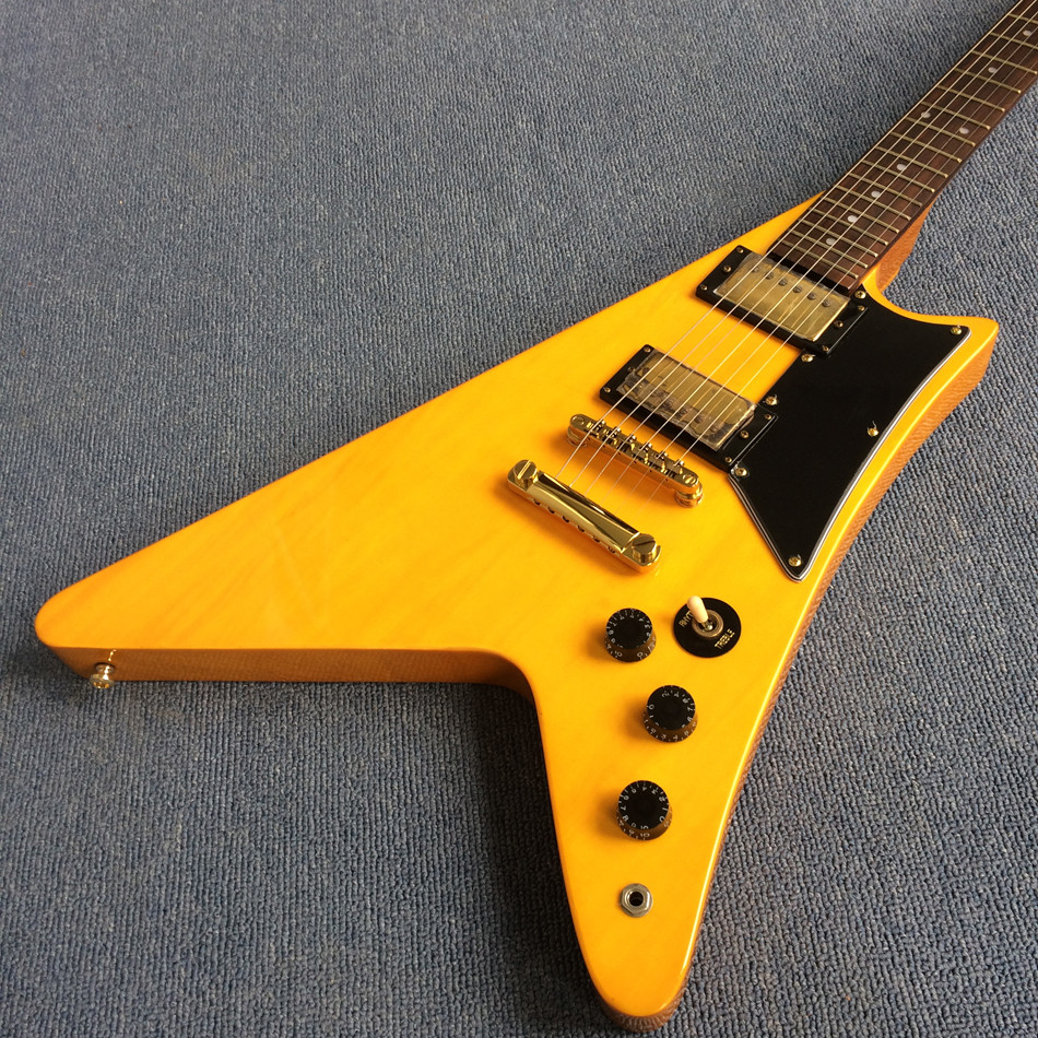 High-quality custom V style electric guitar, rosewood fingerboard , Chrome hardware