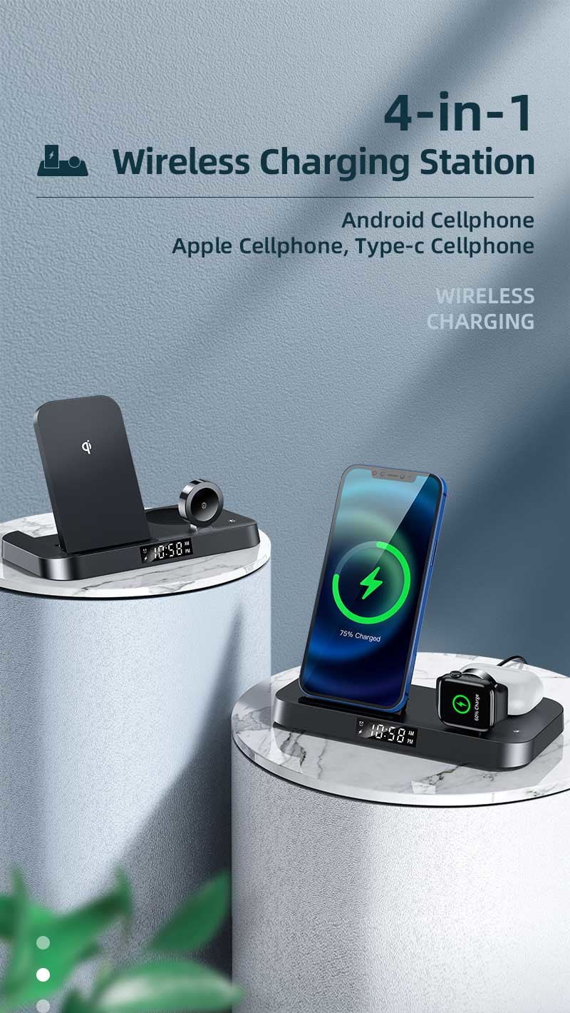 4 in 1 Fast Charging Multi Function Wireless Charger