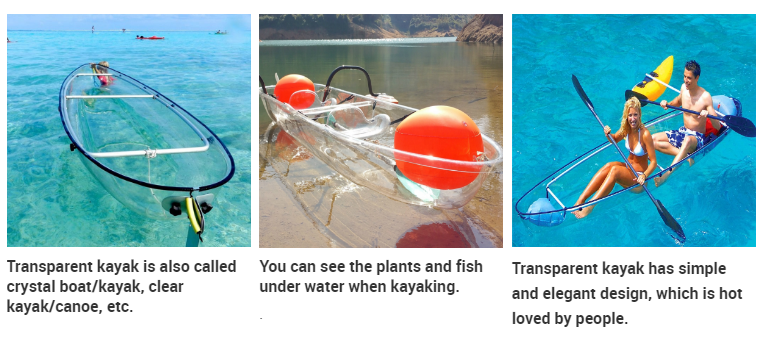 Light Ocean Polycarbonate Canoe , 3300 * 850 * 320mm Flat Bottom Jet Boat