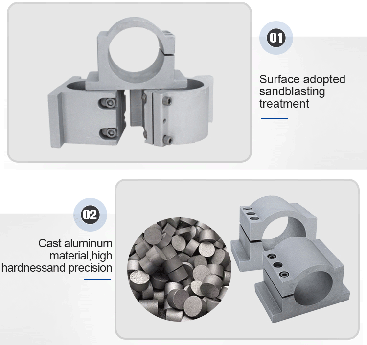 Video Technical Support 125mm Diameter Cast Aluminum Material Spindle Mount Holder Clamp