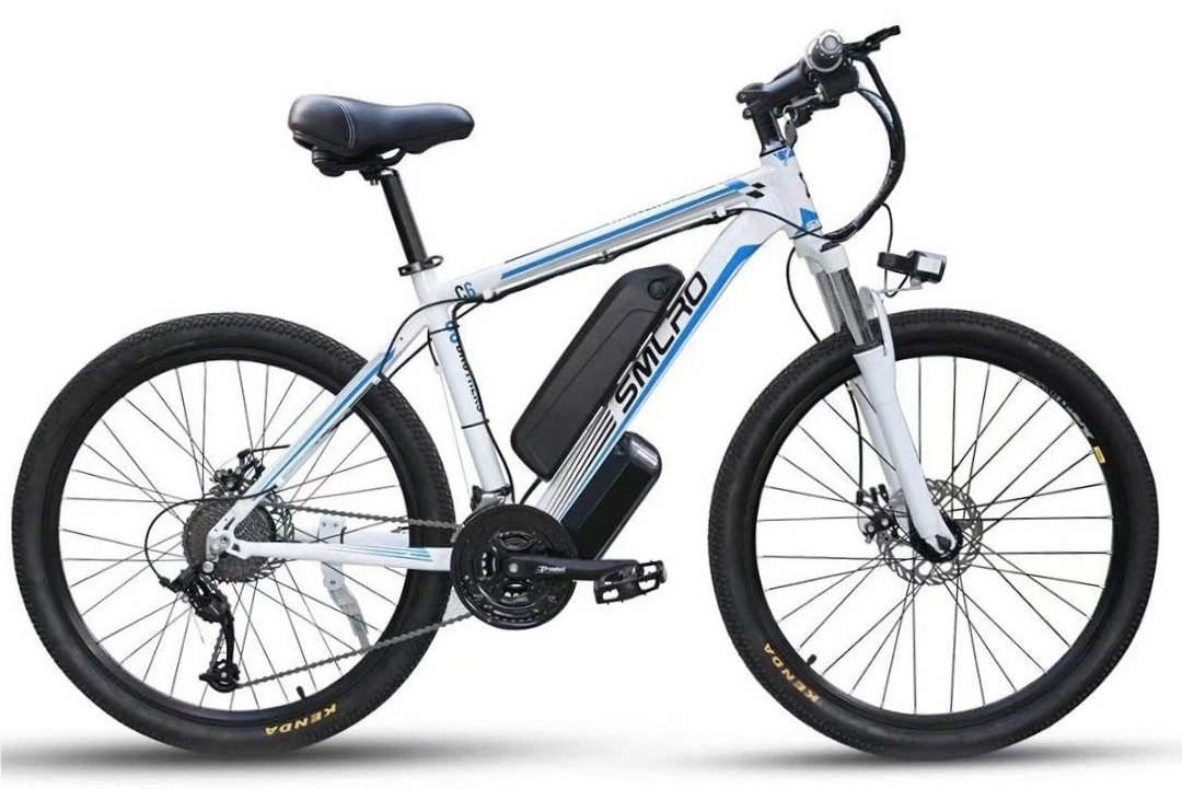 Lithium Battery 26 Inch Electric Mountain Bike SMLRO C6 With Cutoff Brake