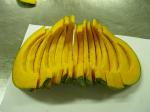 Frozen Steamed Sweet Pumpkin Slice with skin