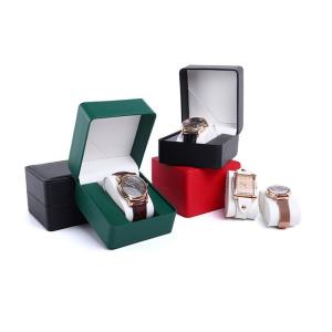 Quality Customized PU Leather Material Paper Cardboard Watch Gift Packaging Box for Display and Storage wholesale
