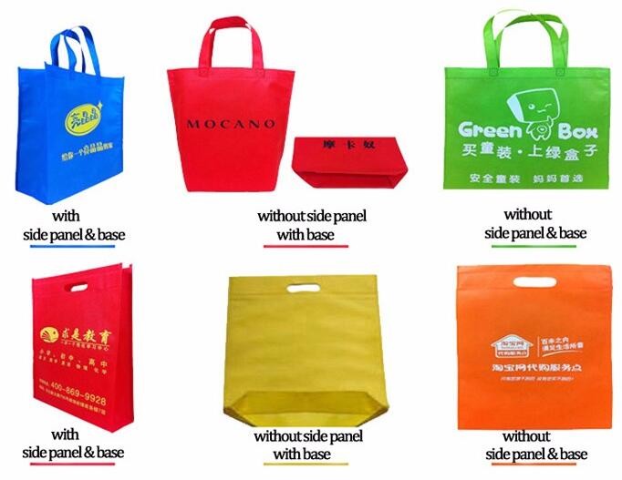 Recycled Foldable Nylon Polyester Tote Bag with logos polyester shopping bag Custom advertising handle non woven bag PAC