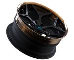 Polished Bronze Three Piece Forged Wheels Matt Black 3 Piece Rims