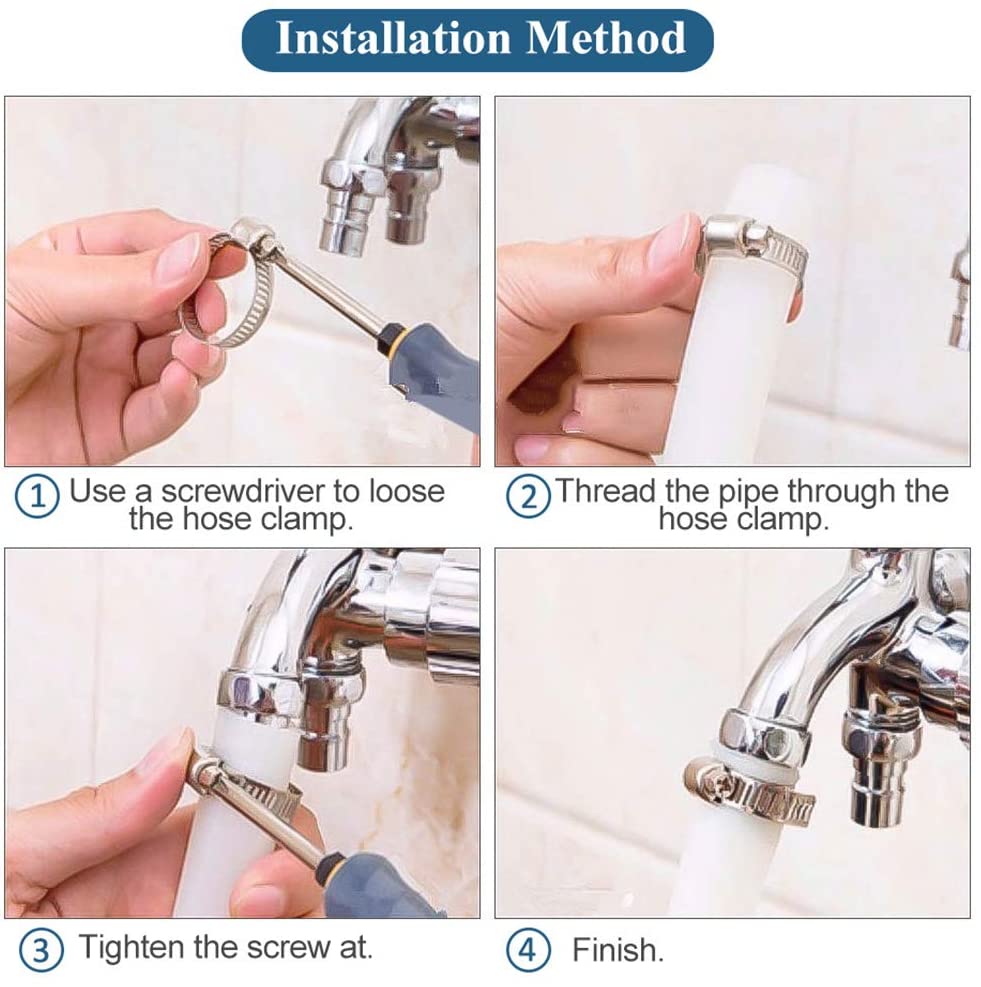 16-300mm INCH Measurement System Stainless Steel Pipe Clamp with Slotted Head Screw Hose Clamp Standard or Nonstandard