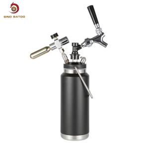 Quality Eco Friendly 1L Beer Growler Dispenser , Insulated Vacuum Mini Beer Keg Dispenser wholesale