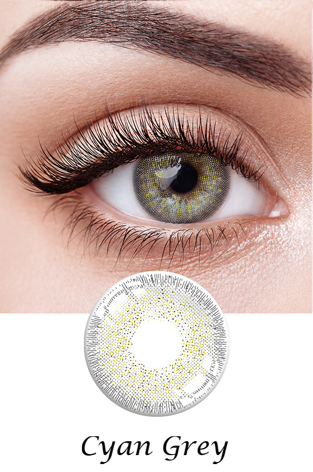 ODM 2 Tone Natural Looking Ocean Sky Gray Contact Lens Private Label 14.0mm