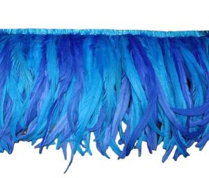Quality Event Party Supplies 10-12 inch Cock Coque Feather Fringe Trim with Satin Ribbon Tapes wholesale