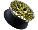 Matt Black Gold Center 5x120 3 Piece Wheels