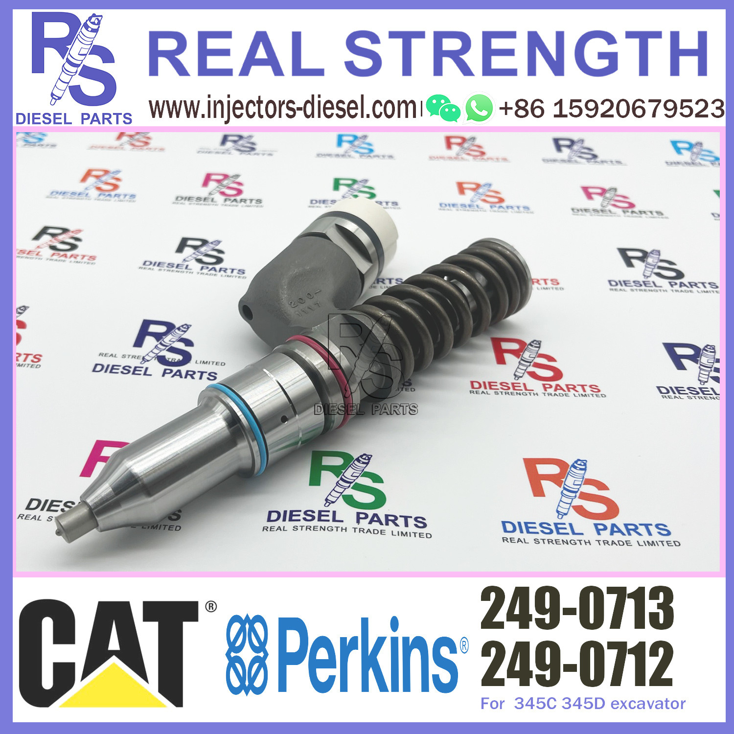 Excavator 345C Perkins Diesel Injector 2490713 249-0713 For C11 C13 Engine