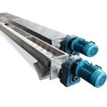 Manganese Steel Sludge Screw Conveyor Shaftless Spiral Conveyor For Sand Dry
