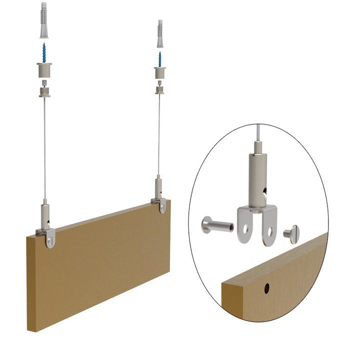 Wire Suspension Kit  With Spiral Anchor Acoustic Suspended Ceiling Panels Hangers 5