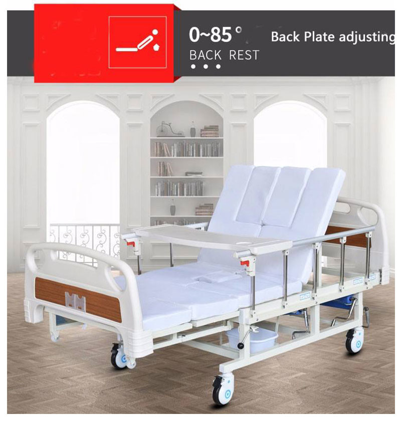 Foldable Nursing Medical Hospital Beds Multifunctional Manual For Patients