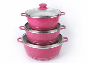 Quality 36cm Aluminium Mirror Polished 6Pcs Colored Big Soup Pot wholesale