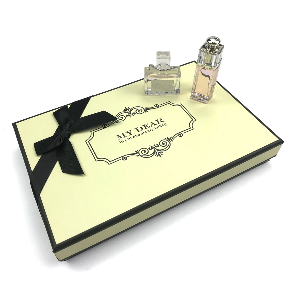 Recycled Materials Square Perfume Bottle Packaging Paper Box for Color Lid and Base