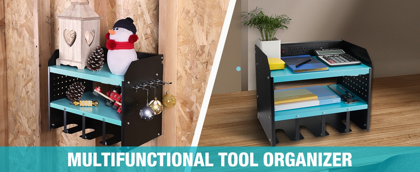 Cordless Drill Tool Holder Wall Mounted Pegboard Storage Rack for Workshop Garage