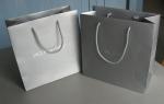 Hand made customized retail paper shopping bag with cotton handle