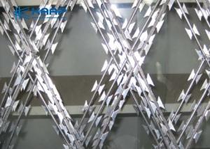 Quality Welded Razor Barbed Wire Galvanized Stainless Steel Flatwrap Unique Shape wholesale