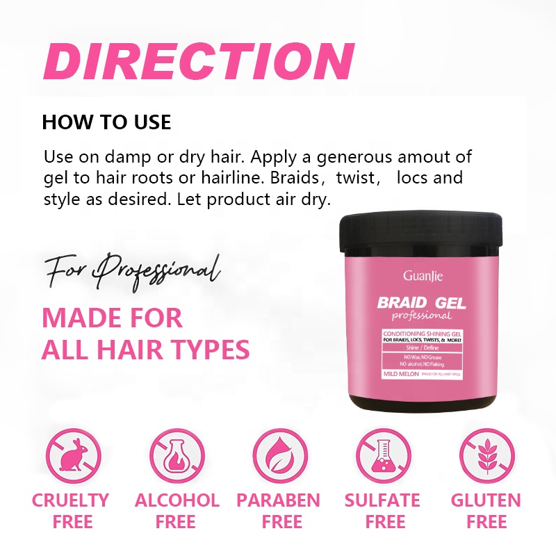 Hair Wax Control Edge 4C Hair Wig No White Braid Gel Extreme Hold Natural Edge Control