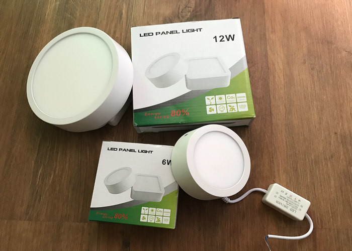 12w Dimmable Led Panel Light Ip44 80ra 0.9pfc No Flicker Indoor For Office