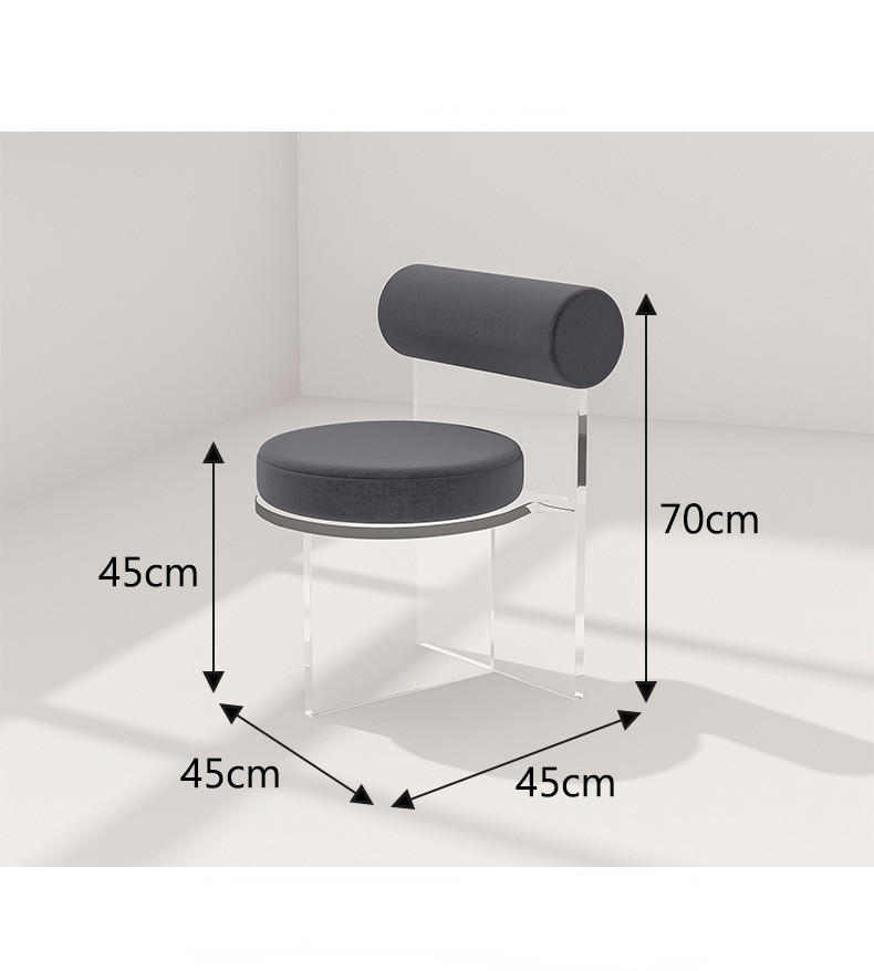 Bedroom Living Room Custom Acrylic Furniture Clear Acrylic Chair 45 X 45 X70cm